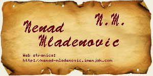 Nenad Mladenović vizit kartica